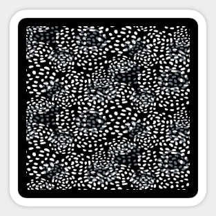 Black and White Raindrops Sticker